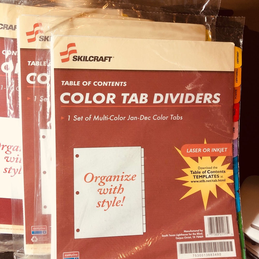 Multi-Color Tab Dividers - Picture 2 of 7